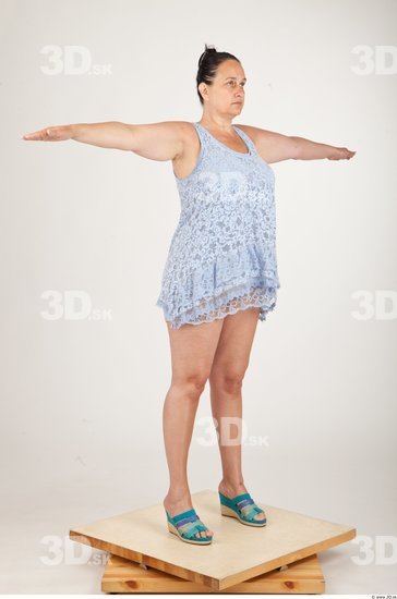 Whole Body Woman T poses Casual Dress Average Studio photo references