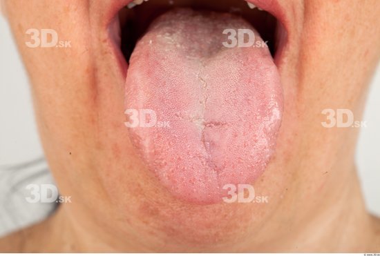 Tongue Woman Average Studio photo references