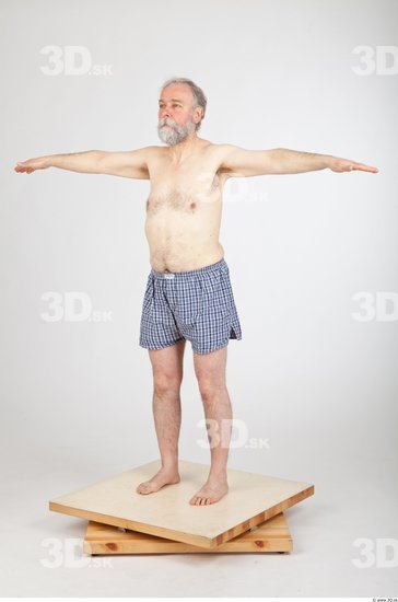 Whole Body Man T poses Underwear Shorts Average Studio photo references