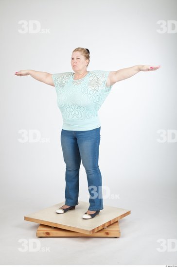 Whole Body Woman T poses Casual Average Studio photo references