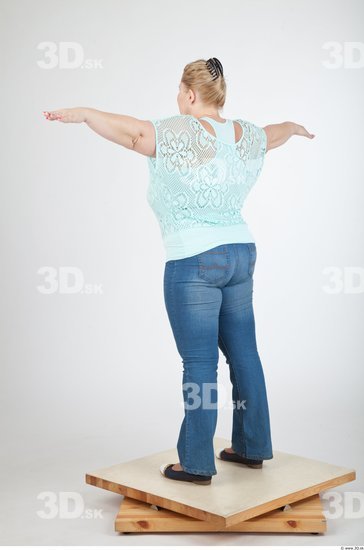 Whole Body Woman T poses Casual Average Studio photo references