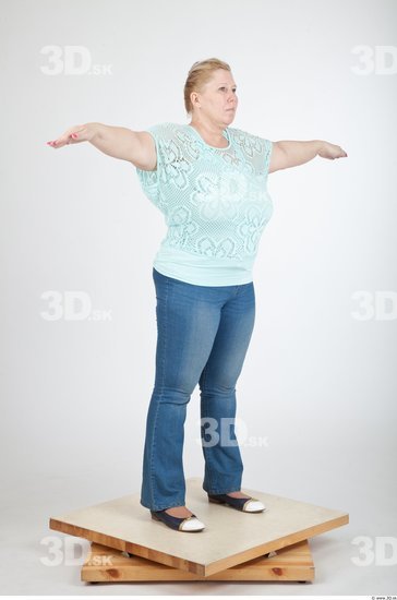 Whole Body Woman T poses Casual Average Studio photo references