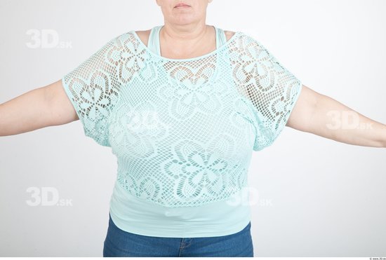 Upper Body Woman Casual Blouse Average Studio photo references