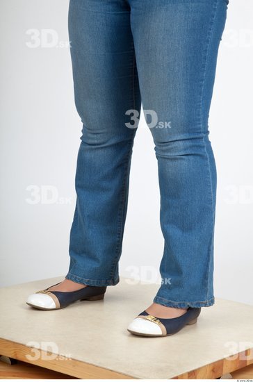 Calf Woman Casual Jeans Average Studio photo references