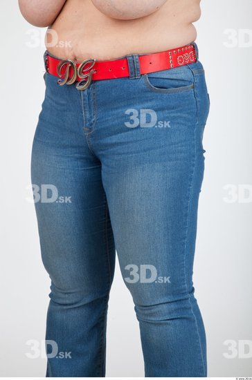 Thigh Woman Casual Jeans Average Studio photo references