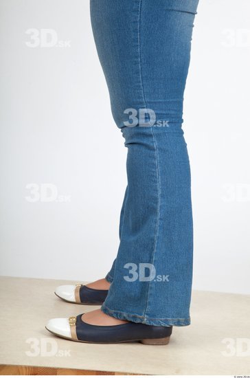 Calf Woman Casual Jeans Average Studio photo references