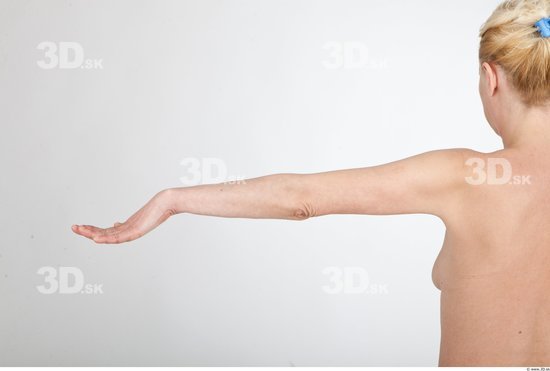 Arm Woman Nude Slim Studio photo references