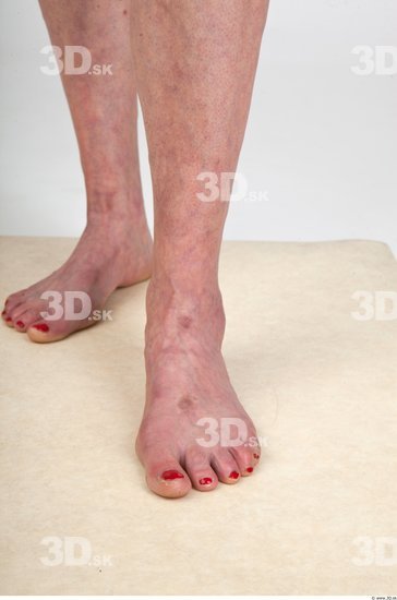 Foot Woman Nude Slim Studio photo references