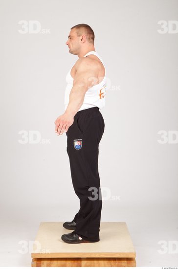 Whole Body Man White Sports Muscular Studio photo references