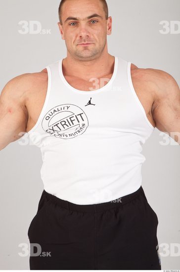Whole Body Man White Sports Muscular Studio photo references