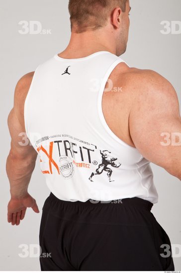 Whole Body Man White Sports Muscular Studio photo references