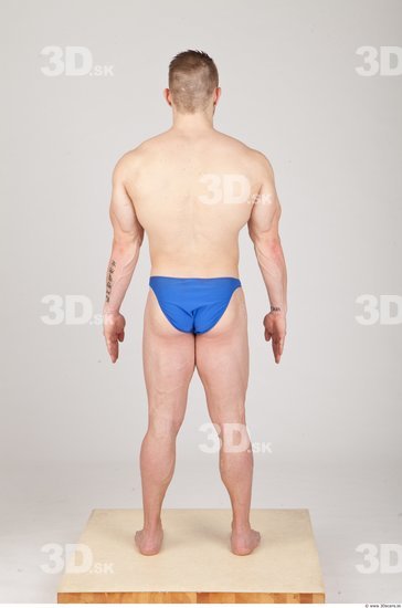 Whole Body Man White Underwear Athletic Studio photo references