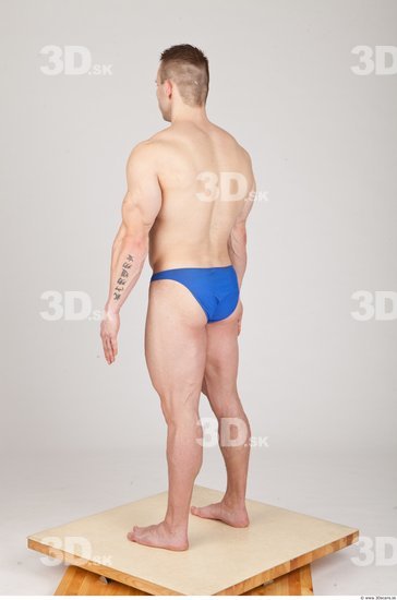 Whole Body Man White Underwear Athletic Studio photo references