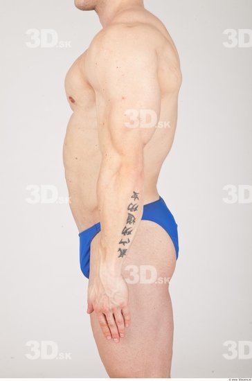 Whole Body Man White Underwear Athletic Studio photo references