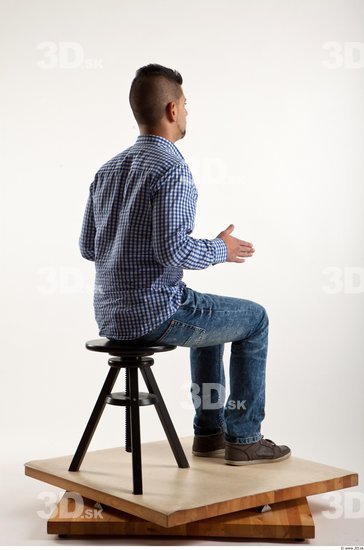 Whole Body Man Artistic poses White Casual Athletic Bearded