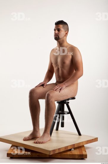 Whole Body Man Artistic poses White Nude Athletic