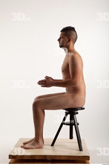 Whole Body Man Artistic poses White Nude Athletic