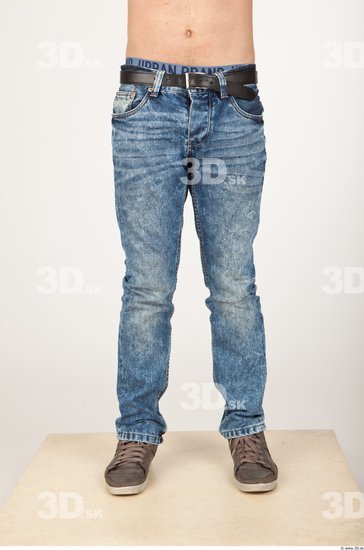 Leg Man Casual Jeans Athletic Studio photo references