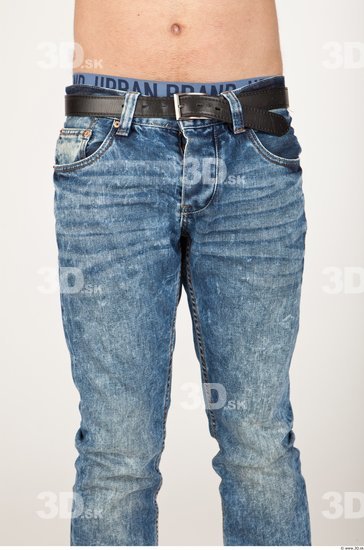 Thigh Man Casual Jeans Athletic Studio photo references