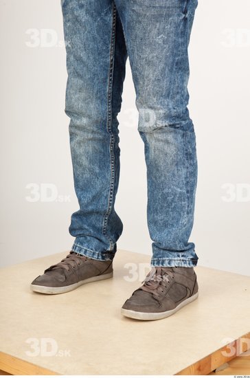 Calf Man Casual Jeans Athletic Studio photo references