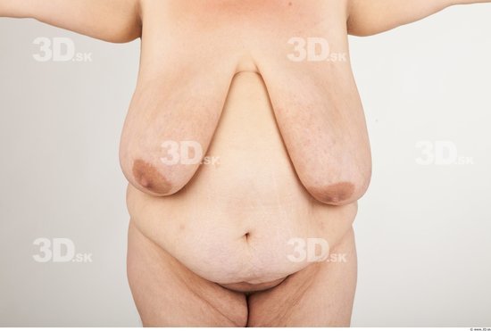 Belly Back Woman Nude Overweight Studio photo references