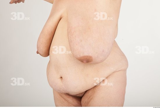 Belly Back Woman Nude Overweight Studio photo references