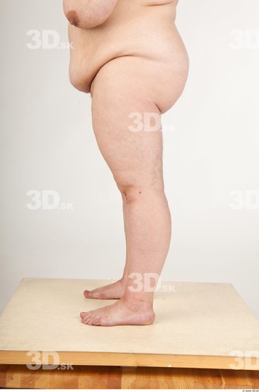 Leg Back Woman Nude Overweight Studio photo references