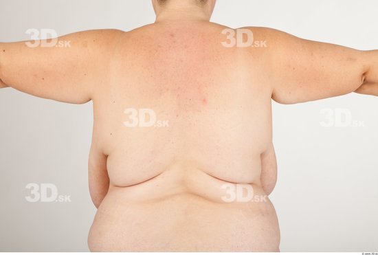 Back Woman Nude Overweight Studio photo references