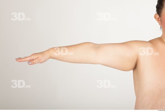 Arm Back Woman Nude Overweight Studio photo references