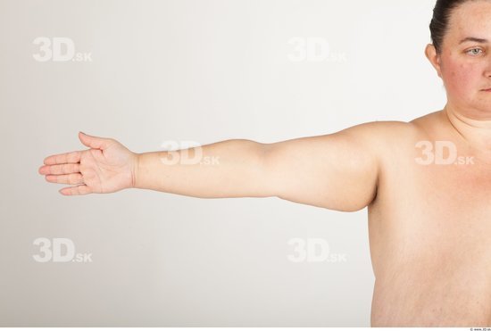 Arm Back Woman Nude Overweight Studio photo references