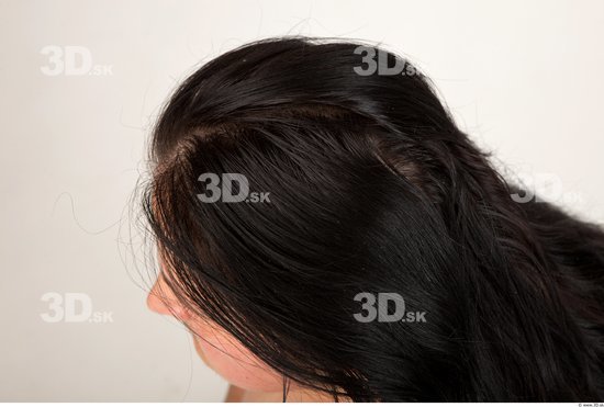 Back Head Hair Woman Overweight Studio photo references