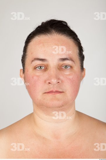 Back Head Woman Nude Overweight Studio photo references