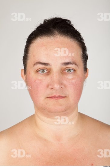 Back Head Woman Nude Overweight Studio photo references