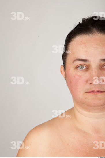 Back Head Woman Nude Overweight Studio photo references