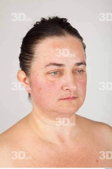 Back Head Woman Nude Overweight Studio photo references