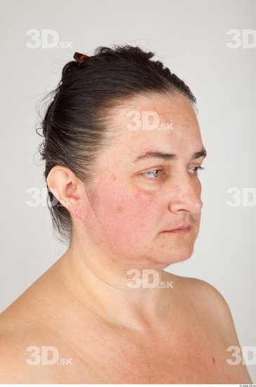 Back Head Woman Nude Overweight Studio photo references