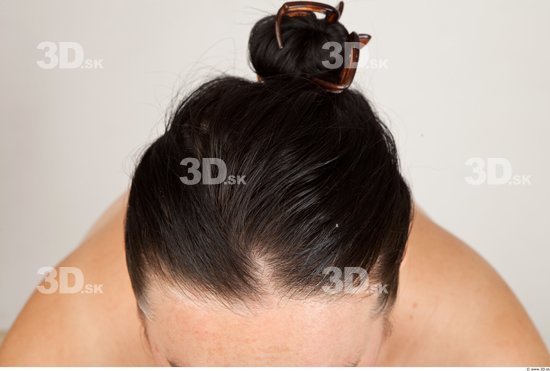 Back Hair Woman Nude Overweight Studio photo references