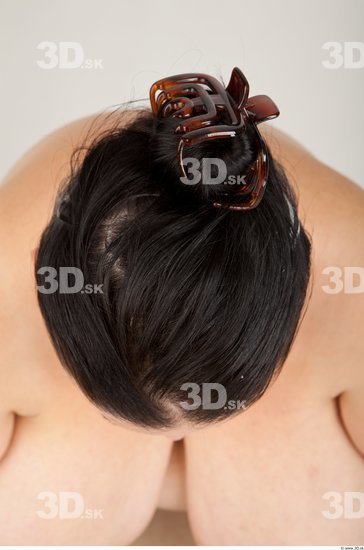 Back Hair Woman Nude Overweight Studio photo references