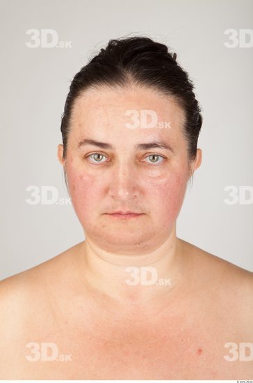 Back Head Woman Nude Overweight Studio photo references