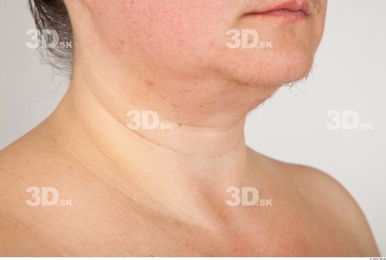 Neck Back Woman Nude Overweight Studio photo references