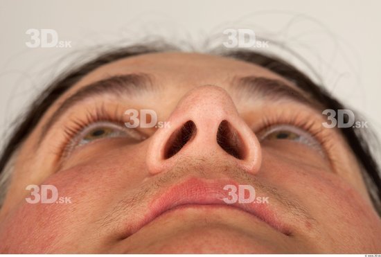 Nose Back Woman Overweight Studio photo references