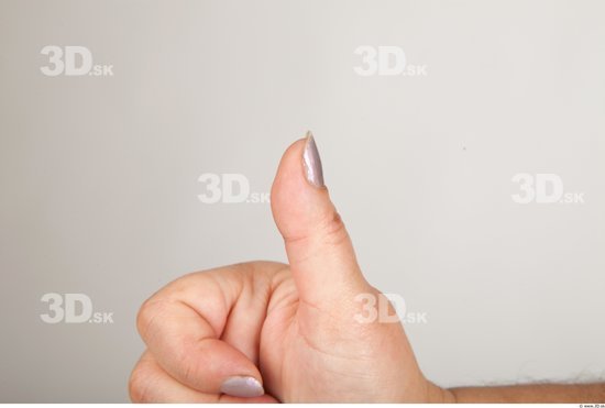 Fingers Back Woman Overweight Studio photo references