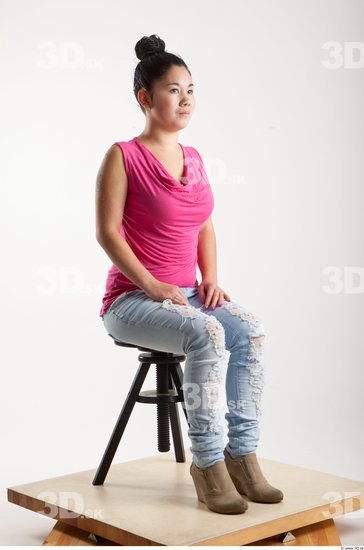 Whole Body Artistic poses Asian Casual Studio photo references