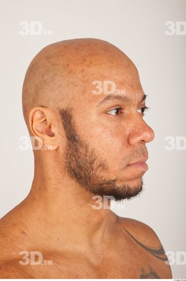 Head Man Nude Bald Studio photo references