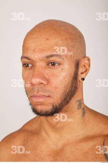 Head Man Nude Bald Studio photo references