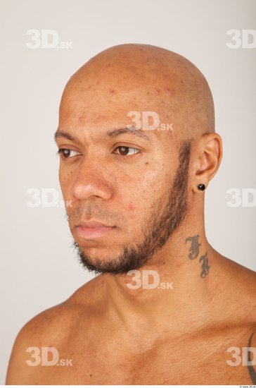 Head Man Nude Bald Studio photo references