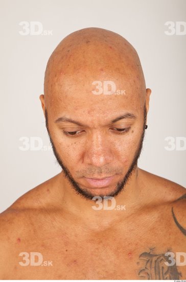 Head Man Nude Bald Studio photo references