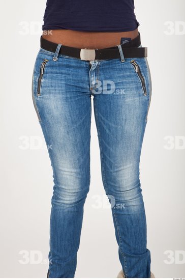 Thigh Woman Casual Jeans Slim Studio photo references