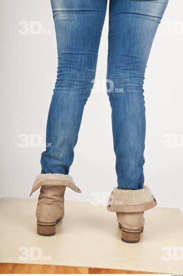 Calf Woman Casual Jeans Average Studio photo references