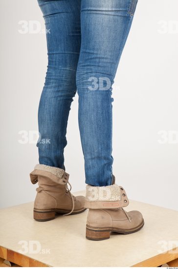 Calf Woman Casual Jeans Average Studio photo references